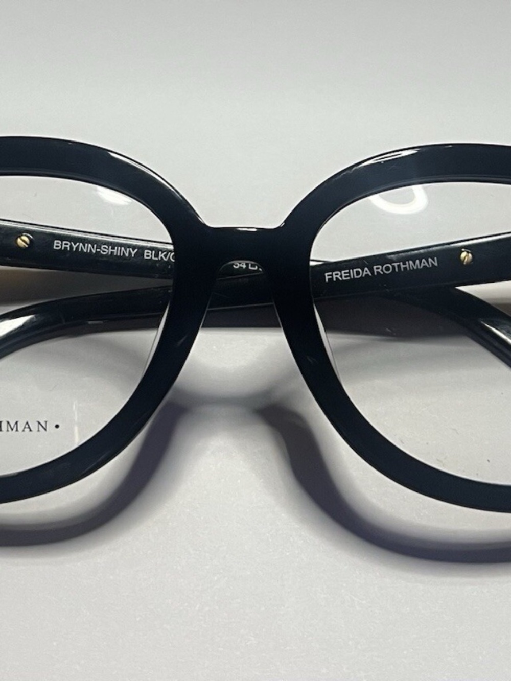 Freida Rothman Designer Oversized Black Frames -  (Not Prescription)